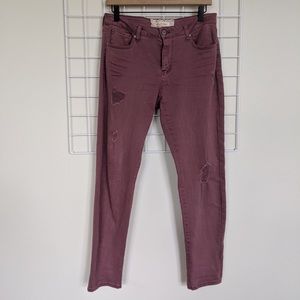 Altar’d State Burgundy Destructive Girlfriend Jean